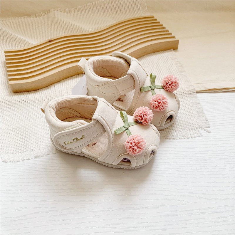 Παιδικά σανδάλια για κορίτσια – Στυλ Πριγκίπισσα, Κλείσιμο Velcro, Άνω μέρος από καμβά, Διαπνοή, Αντιολισθητική σόλα