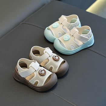 Unisex dječje sandale za bebe i predškolce – mrežasto prozračna gornja strana, Velcro kopčica, mekana protuklizna potplata, ljetna obuća