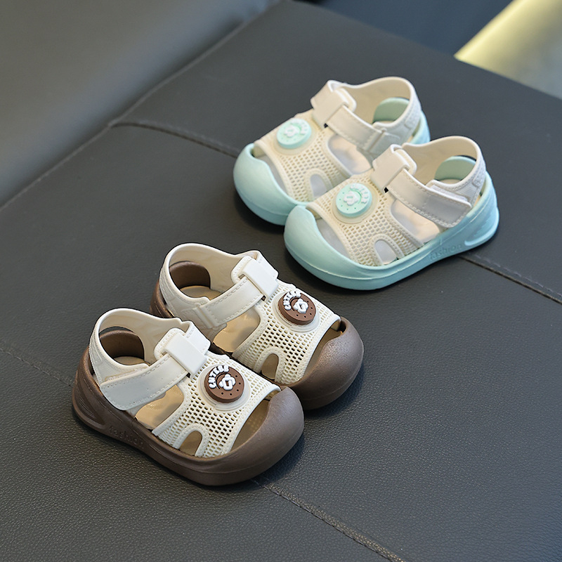 Unisex dječje sandale za bebe i predškolce – mrežasto prozračna gornja strana, Velcro kopčica, mekana protuklizna potplata, ljetna obuća