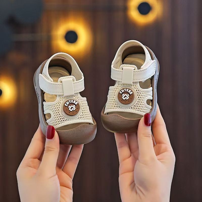 Unisex dječje sandale za bebe i predškolce – mrežasto prozračna gornja strana, Velcro kopčica, mekana protuklizna potplata, ljetna obuća