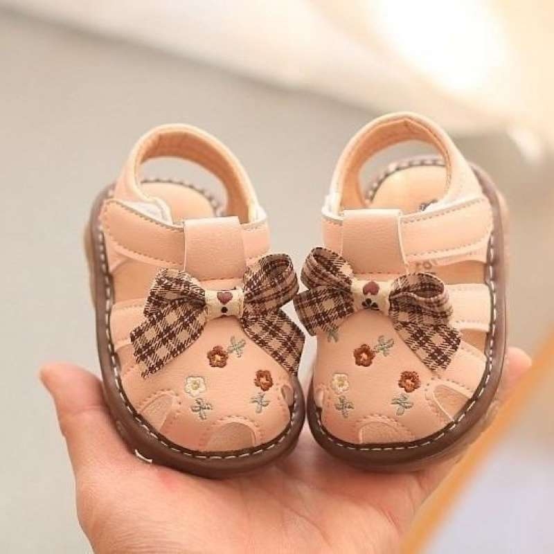Βρεφικά παπούτσια περπατήματος με αντιολισθητική σόλα – καλοκαίρι, στυλ πριγκίπισσα, συνθετικό δέρμα, καρτούν μοτίβο, για 12–36 μηνών, αναπνέοντα