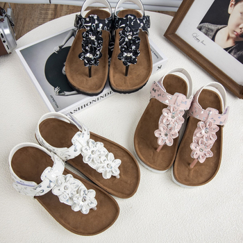 Dječje sandale od pluta, unisex, gornji dio od umjetne kože, EVA potplat, cvjetni uzorak