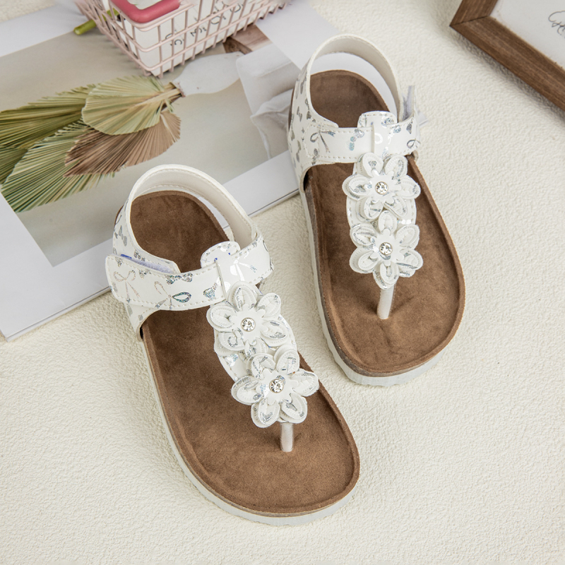 Dječje sandale od pluta, unisex, gornji dio od umjetne kože, EVA potplat, cvjetni uzorak