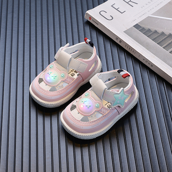 12–36 hónapos gyerekeknek szandál, cartoon mintázat, Velcro-zár, csúszásmentes talp