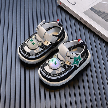 12–36 hónapos gyerekeknek szandál, cartoon mintázat, Velcro-zár, csúszásmentes talp