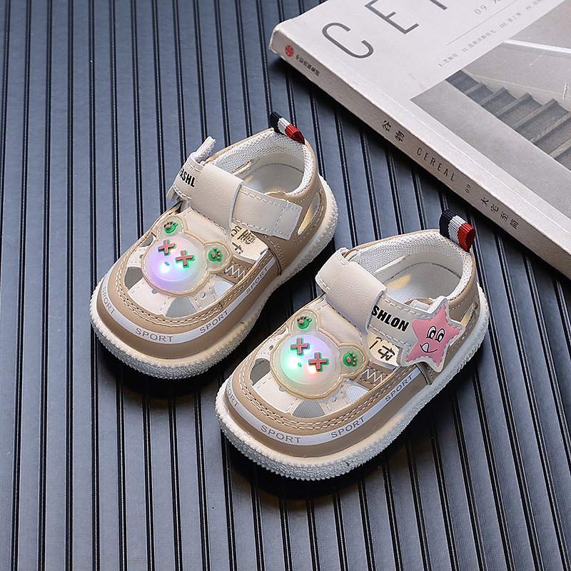12–36 hónapos gyerekeknek szandál, cartoon mintázat, Velcro-zár, csúszásmentes talp