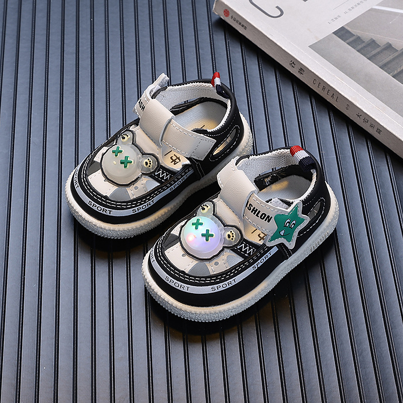 12–36 hónapos gyerekeknek szandál, cartoon mintázat, Velcro-zár, csúszásmentes talp