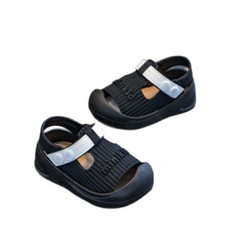 Egypántos babaszandál – Cartoon minta, PVC felsőrész és talp, Velcro-zárás, 1–3 éveseknek