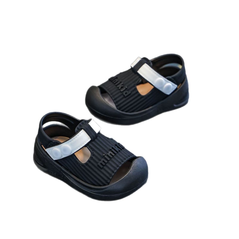 Egypántos babaszandál – Cartoon minta, PVC felsőrész és talp, Velcro-zárás, 1–3 éveseknek