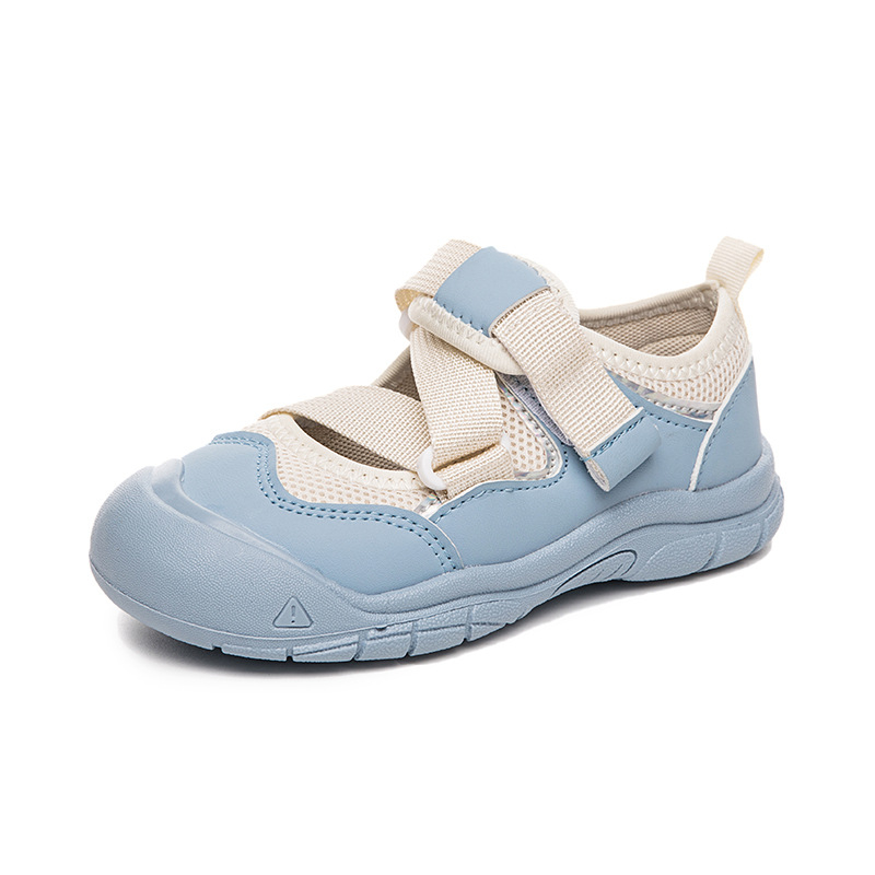 Dječje sportske sandale - unisex, umjetna koža s prugama, gumeni potplat, Velcro zatvaranje (uzrast 1–16 godina)