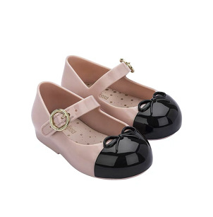 Pantofi de dans pentru copii, stil prințesă, vârf rotund, închidere Velcro, partea superioară și talpa din PVC, pentru 4–12 ani