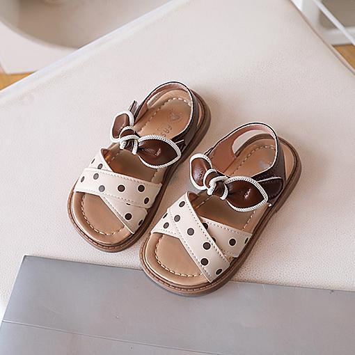 Sandale pentru copii de prințesă, închidere Velcro, partea superioară din piele artificială, talpă din cauciuc, vârsta 1–6 ani