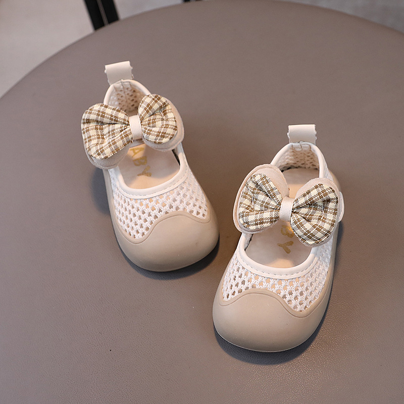 Sandale de prințesă pentru fete, pentru vârsta 1–3 ani – partea superioară din țesătură, închidere cu Velcro, talpă din cauciuc, vară 2024