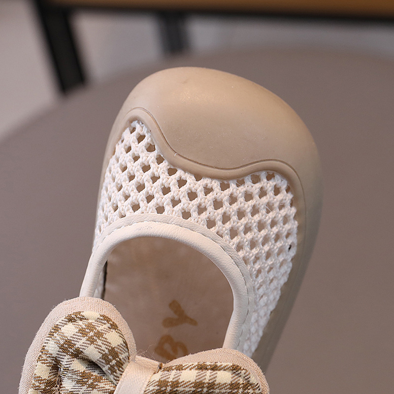 Sandale de prințesă pentru fete, pentru vârsta 1–3 ani – partea superioară din țesătură, închidere cu Velcro, talpă din cauciuc, vară 2024