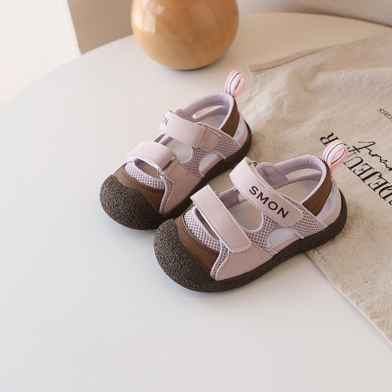 Sandale sport pentru copii cu închidere Velcro, partea superioară din Ultrafilm piele, talpă din cauciuc, pentru 4–12 ani, stil mișcare