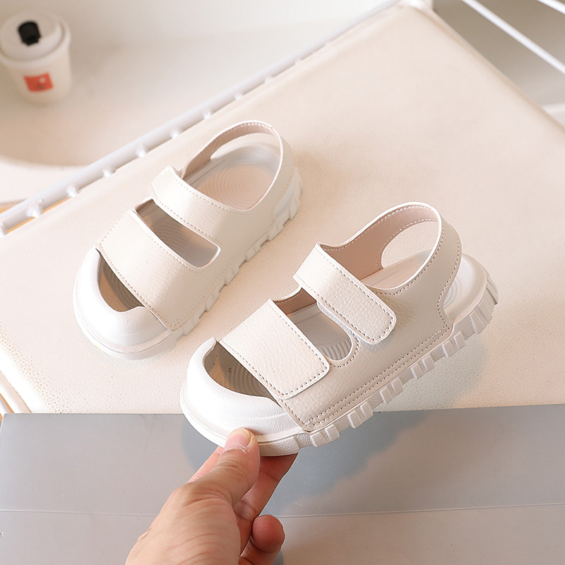 Pantofi de plajă pentru copii – închidere cu Velcro, partea superioară din piele sintetică, talpă din cauciuc, unisex, vârsta 1–12 ani