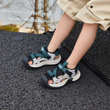 Dječje sportske sandale - prozračni mrežasti gornji dio, gumeni potplat, Velcro zatvarač, unisex, za uzrast 1–16 godina