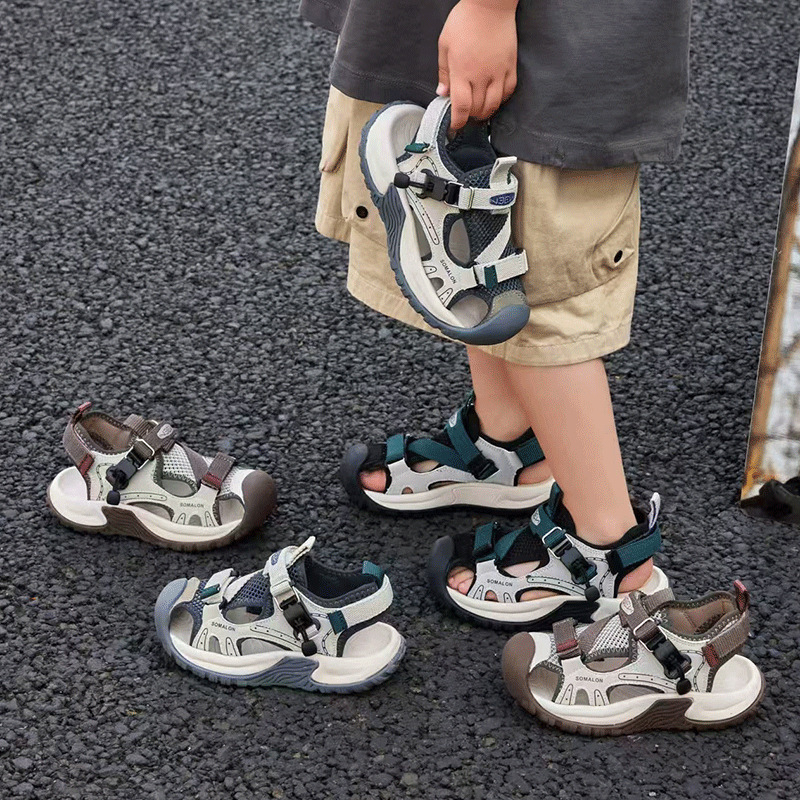 Dječje sportske sandale - prozračni mrežasti gornji dio, gumeni potplat, Velcro zatvarač, unisex, za uzrast 1–16 godina