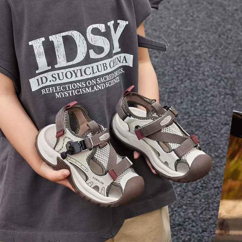 Dječje sportske sandale - prozračni mrežasti gornji dio, gumeni potplat, Velcro zatvarač, unisex, za uzrast 1–16 godina