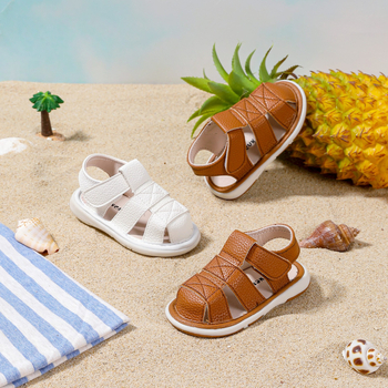 Dječje sandale za plažu, unisex, gornji dio od umjetne kože, zatvaranje na Velcro traku, protuklizna mekana potplata, uzrast 1–3 godine
