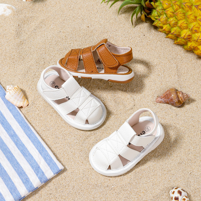 Dječje sandale za plažu, unisex, gornji dio od umjetne kože, zatvaranje na Velcro traku, protuklizna mekana potplata, uzrast 1–3 godine