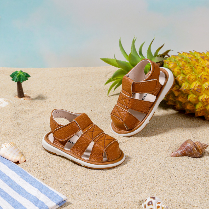 Dječje sandale za plažu, unisex, gornji dio od umjetne kože, zatvaranje na Velcro traku, protuklizna mekana potplata, uzrast 1–3 godine