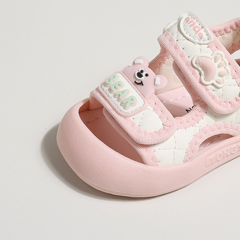 Pantofi de plajă pentru copii - Unisex, partea superioară din piele artificială, talpă PVC, închidere cu Velcro, vârsta 1–3 ani