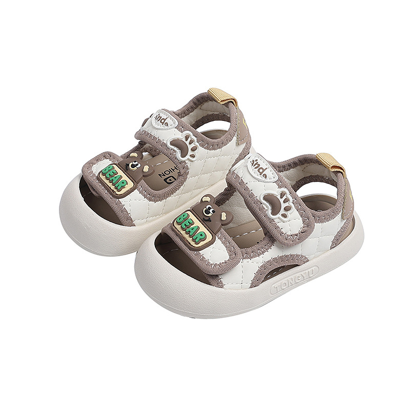 Pantofi de plajă pentru copii - Unisex, partea superioară din piele artificială, talpă PVC, închidere cu Velcro, vârsta 1–3 ani