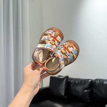 Sandale pentru copii cu cataramă – din pânză, talie joasă, unisex, anti-derapare și rezistente la uzură, primăvară, 12–36 luni