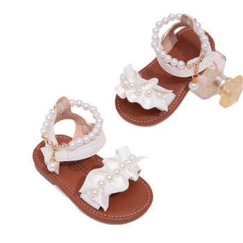 Sandale pentru fete, bretea unică, stil prințesă, PU partea superioară, talpa TPR, închidere Velcro.