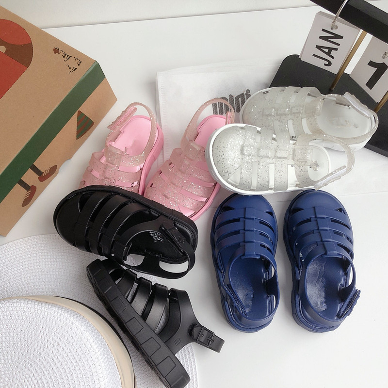 Dječje sandale u stilu Melissa, rimski zatvoren nos, izrezani detalji, ljetne jelly sandale, unisex