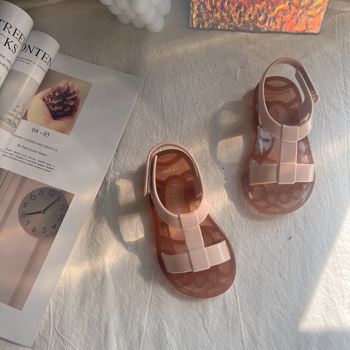 Dječje plažne tenisice s Velcro kopčom, otvoren prst, PVC gornji dio i potplat (Unisex; uzrast 4–12 godina; Stil Leisure)