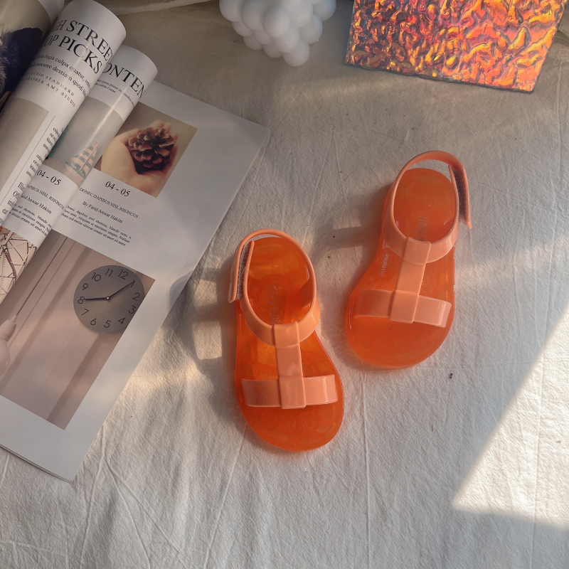 Dječje plažne tenisice s Velcro kopčom, otvoren prst, PVC gornji dio i potplat (Unisex; uzrast 4–12 godina; Stil Leisure)