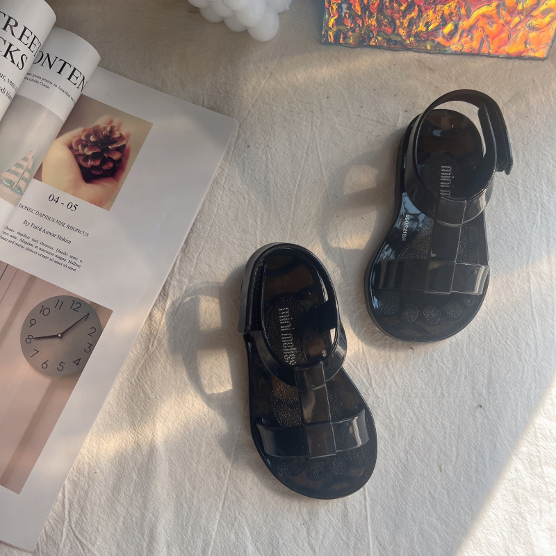 Dječje plažne tenisice s Velcro kopčom, otvoren prst, PVC gornji dio i potplat (Unisex; uzrast 4–12 godina; Stil Leisure)