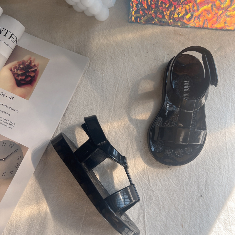 Dječje plažne tenisice s Velcro kopčom, otvoren prst, PVC gornji dio i potplat (Unisex; uzrast 4–12 godina; Stil Leisure)