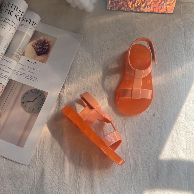 Dječje plažne tenisice s Velcro kopčom, otvoren prst, PVC gornji dio i potplat (Unisex; uzrast 4–12 godina; Stil Leisure)