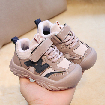 Adidași sport pentru copii, iarnă, cu Velcro, suprafață PU+mesh, talpă cu bule, ușori