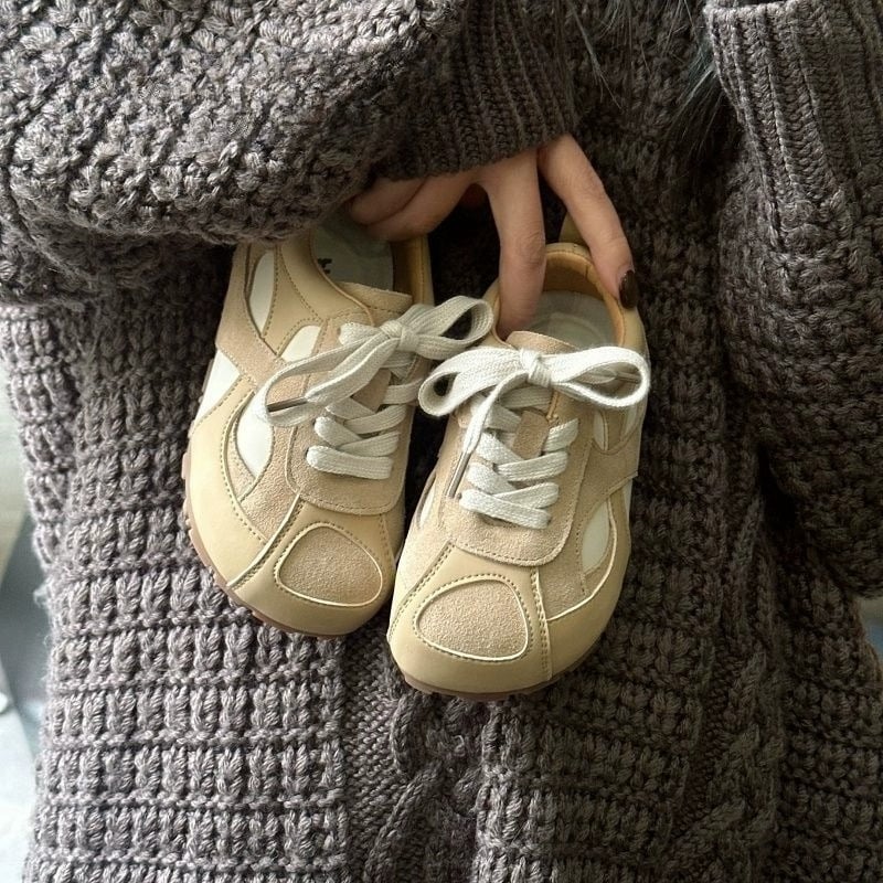 Dječje trkačke tenisice Unisex - prozračan gornji dio od sintetičke kože, Velcro zatvarač, gumeni potplat, Koreanski stil inspiriran Forrest Gump, proljeće 2025