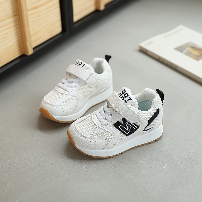 Pantofi sport din plasă pentru copii, închidere Velcro – upper din plasă respirabil, talpă din cauciuc, anti-alunecare, rezistenți la uzură, unisex, pentru copii 1–6 ani, primăvară-toamnă