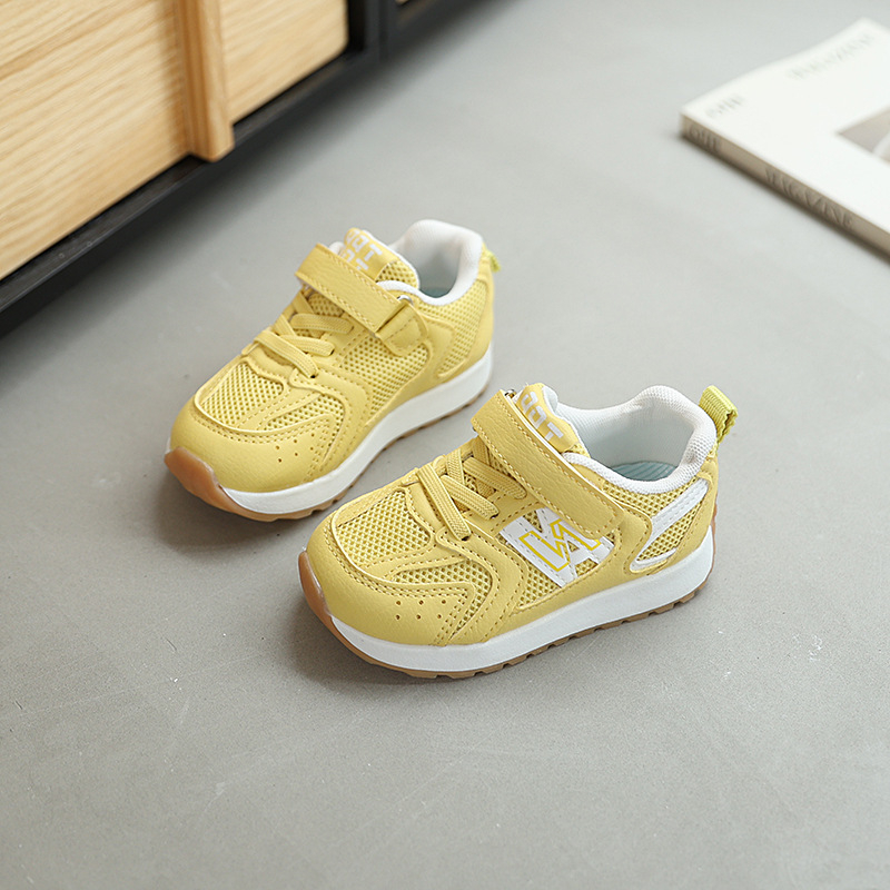 Pantofi sport din plasă pentru copii, închidere Velcro – upper din plasă respirabil, talpă din cauciuc, anti-alunecare, rezistenți la uzură, unisex, pentru copii 1–6 ani, primăvară-toamnă