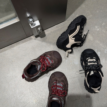 Pantofi de drumeție pentru copii, unisex, închidere Velcro, partea superioară din piele de porc și microfibră, talpă din cauciuc, izolație groasă, antiderapare, pentru iarnă 2025