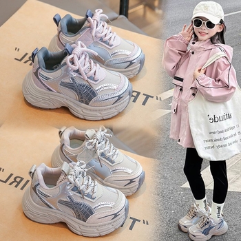 Tenisice za djecu u stilu 'dad shoes', proljetno-jesenski model 2026, sportske, mekana potplata, udobne za djevojčice