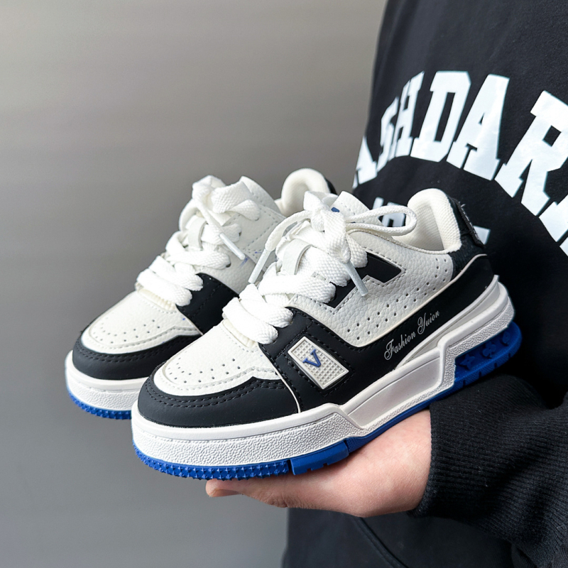 Pantofi sport unisex pentru copii, cu talpă joasă – partea superioară din microfibră, talpă din cauciuc, închidere Velcro, respirabili și rezistenți, pentru primăvară și toamnă.