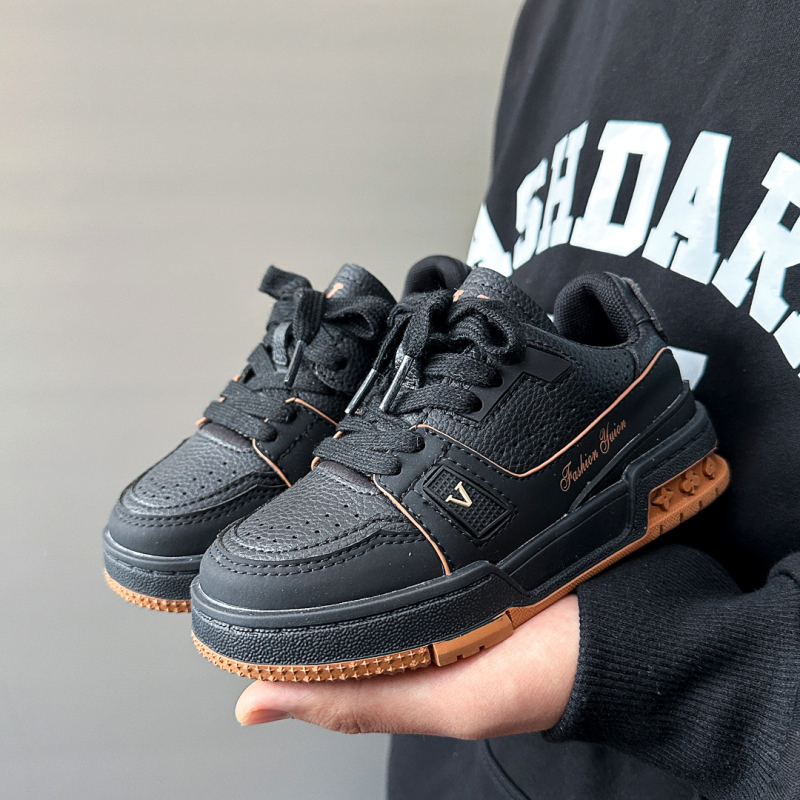 Pantofi sport unisex pentru copii, cu talpă joasă – partea superioară din microfibră, talpă din cauciuc, închidere Velcro, respirabili și rezistenți, pentru primăvară și toamnă.