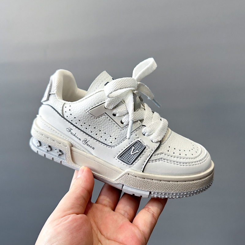 Pantofi sport unisex pentru copii, cu talpă joasă – partea superioară din microfibră, talpă din cauciuc, închidere Velcro, respirabili și rezistenți, pentru primăvară și toamnă.