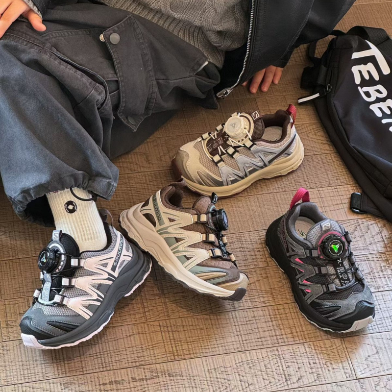 Pantofi sport pentru copii, închidere Velcro, talpă groasă, partea superioară din fibră super, talpă EVA — Colecția de iarnă 2025