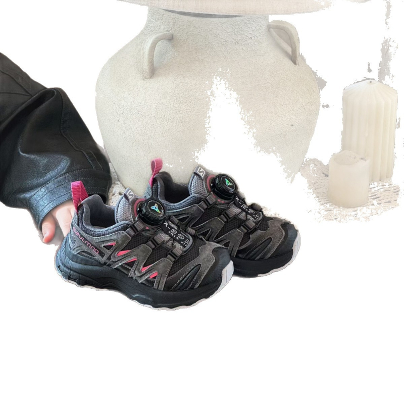 Pantofi sport pentru copii, închidere Velcro, talpă groasă, partea superioară din fibră super, talpă EVA — Colecția de iarnă 2025