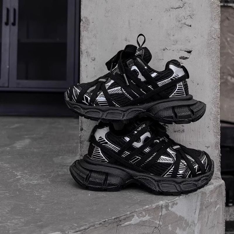 Dječje tenisice u stilu dad shoes, prozračni gornji dio PU+ mreža, Velcro kopča, gumena potplata – unisex, uzrast 4–16, lake, sportske