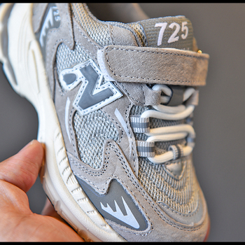 2837 Tavaszi gyerek futócipő - légáteresztő hálós felsőrész, könnyű EVA talp, Velcro zár, uniszex