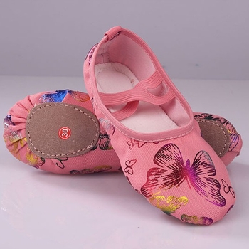 Tanečné topánky pre deti – bez šnúrok, mäkká podrážka z pravej kože, priedušné, ľahké, tlmenie otrasov, na balet a moderný tanec